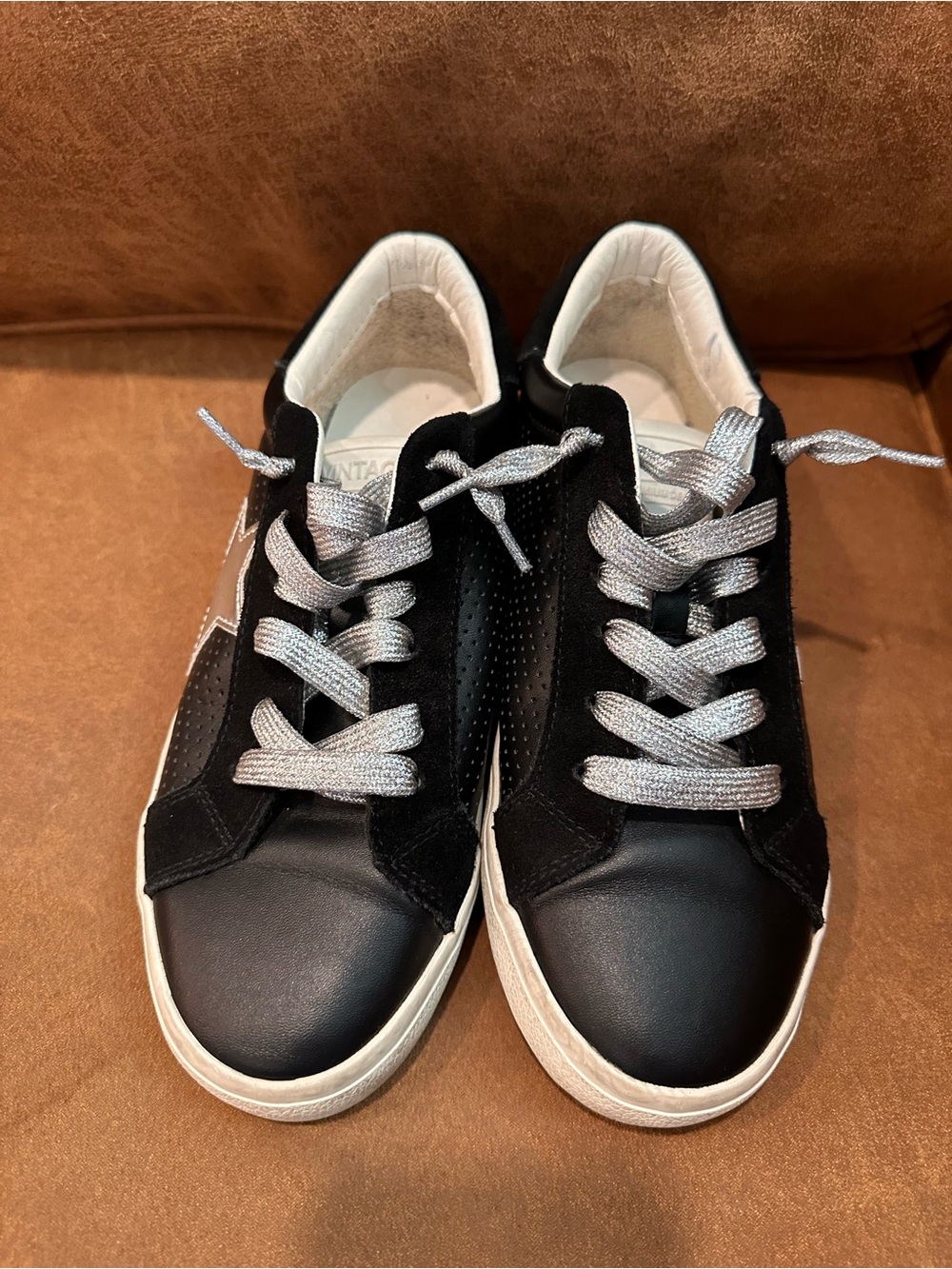Vintage Havana Black and Silver Sneakers - Picture 2 of 8